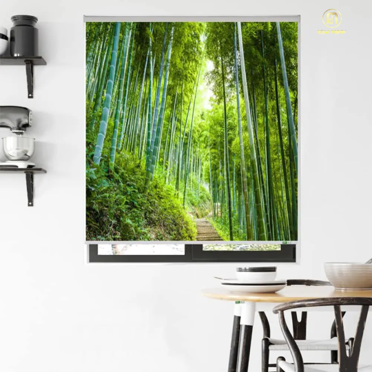 Rèm Cuốn In Tranh Cây Trúc HC-55