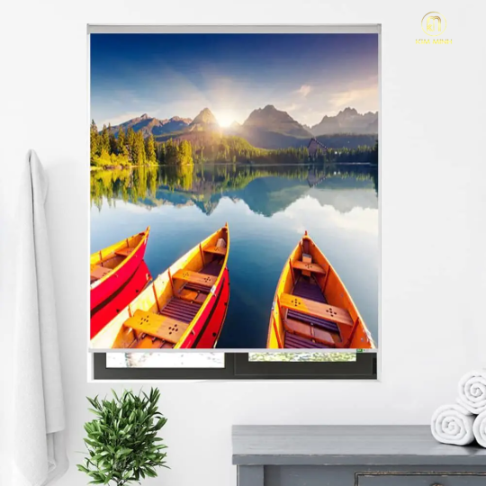 Rèm Cuốn In Tranh Thanh Bình HC-59