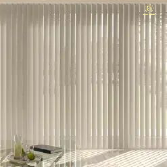 Rèm Lá Dọc Vải Trơn Cản Sáng D401