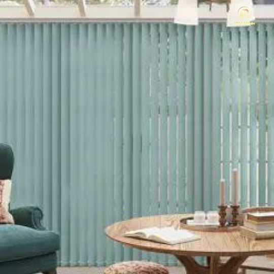 Rèm Lá Dọc Vải Trơn Cản Sáng D404