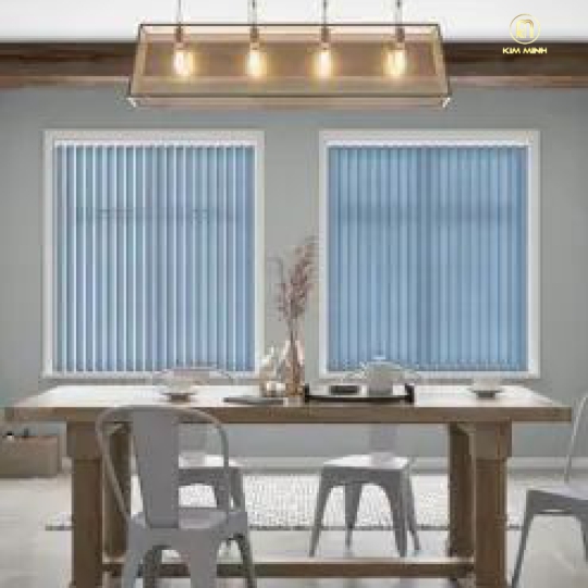 Rèm Lá Dọc Vải Trơn Cản Sáng D405