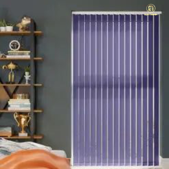 Rèm Lá Dọc Vải Trơn Cản Sáng D408